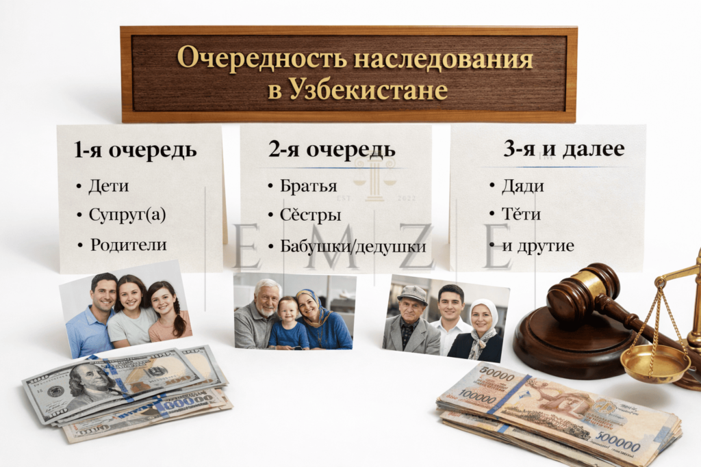 Очередность наследования в Узбекистане | EMZE Law Uzbekistan